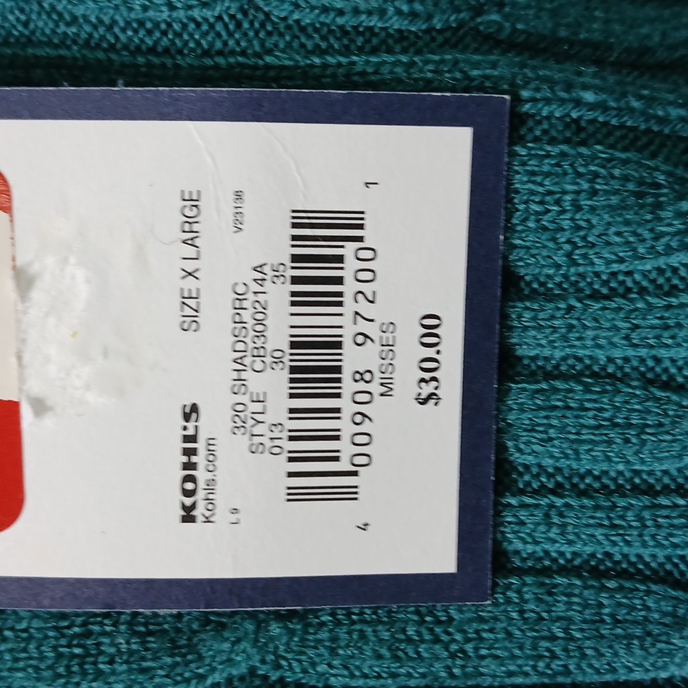 🌟 NWT Blue/green Croft And Barrow Sweater Xl Misses - Picture 3 of 5